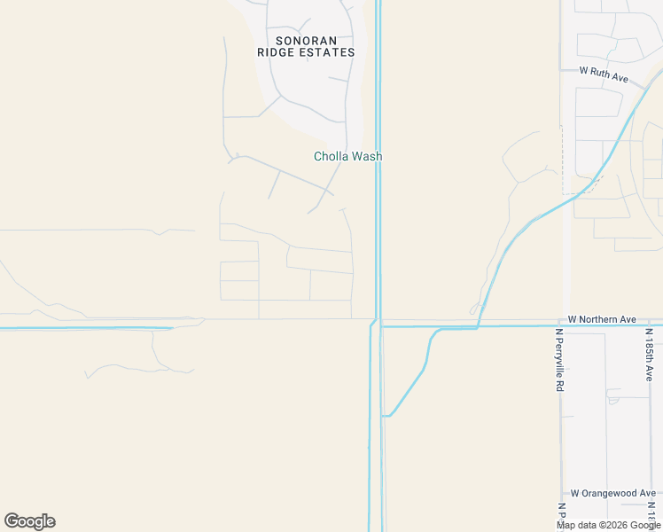 map of restaurants, bars, coffee shops, grocery stores, and more near Northern Avenue in Waddell