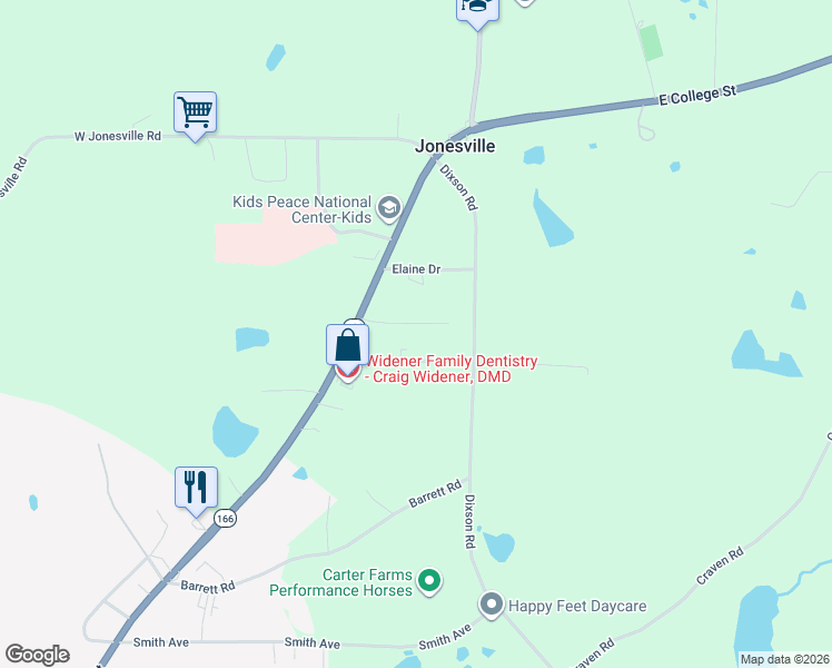 map of restaurants, bars, coffee shops, grocery stores, and more near 125 Sue Avenue in Bowdon