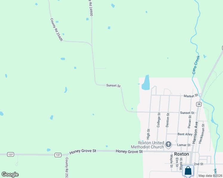 map of restaurants, bars, coffee shops, grocery stores, and more near 1151 County Road 24900 in Roxton