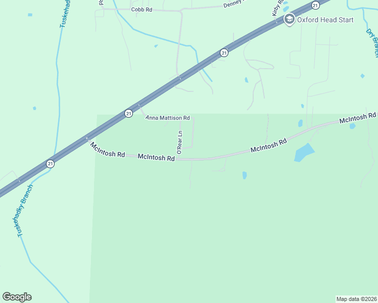 map of restaurants, bars, coffee shops, grocery stores, and more near 558 McIntosh Road in Oxford