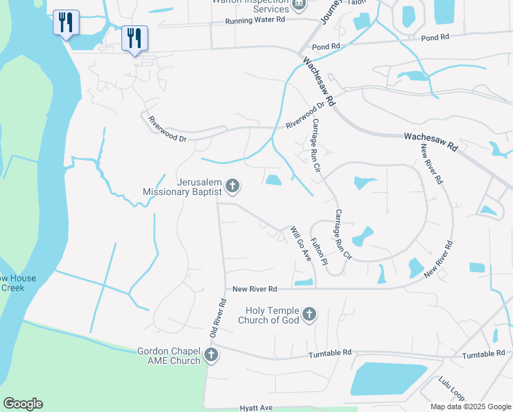 map of restaurants, bars, coffee shops, grocery stores, and more near 1503 Will Go Avenue in Murrells Inlet