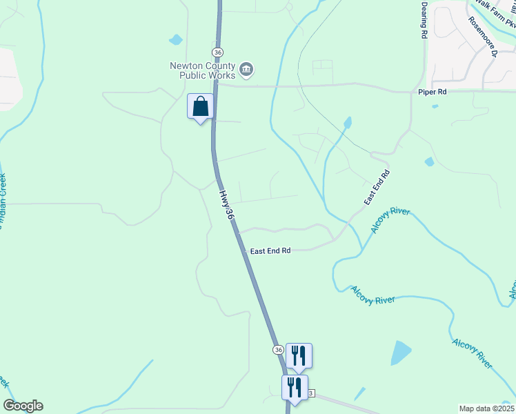 map of restaurants, bars, coffee shops, grocery stores, and more near 50 High Ridge Road in Covington