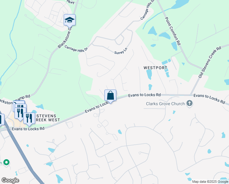 map of restaurants, bars, coffee shops, grocery stores, and more near 760 Locks Way in Martinez