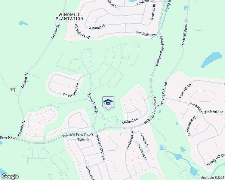 map of restaurants, bars, coffee shops, grocery stores, and more near 819 Lost Grove Trail in Evans