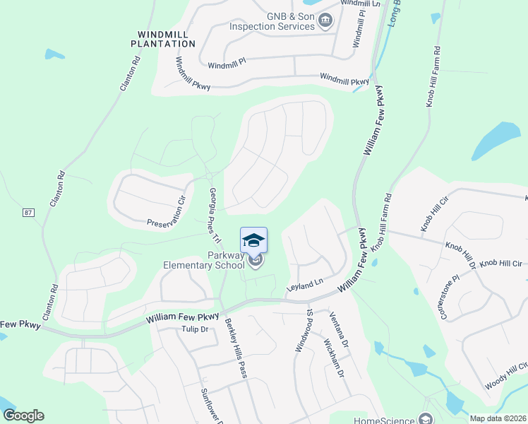 map of restaurants, bars, coffee shops, grocery stores, and more near 819 Lost Grove Trail in Evans