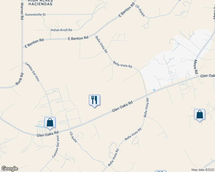 map of restaurants, bars, coffee shops, grocery stores, and more near 36350 Calle Poco in Temecula