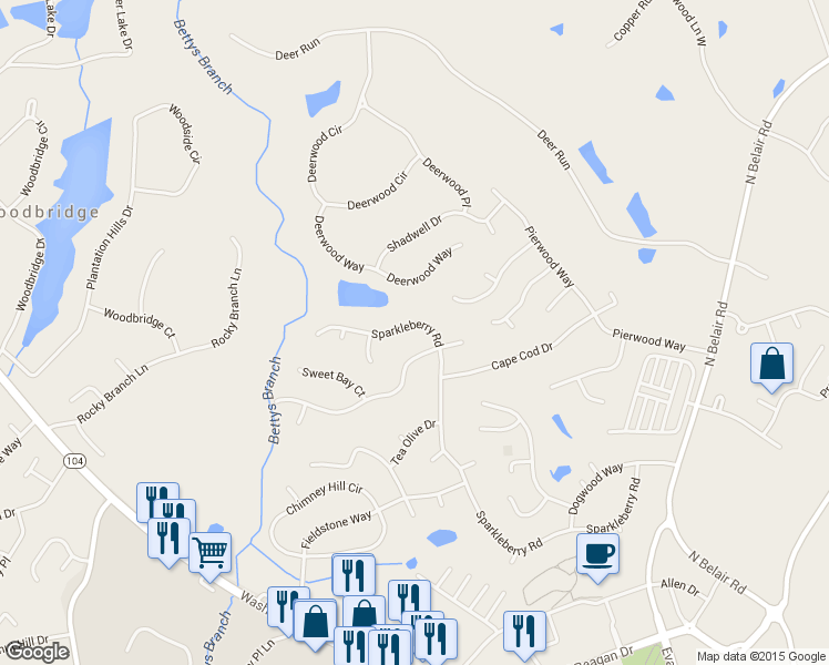 map of restaurants, bars, coffee shops, grocery stores, and more near 800 Sparkleberry Road in Evans