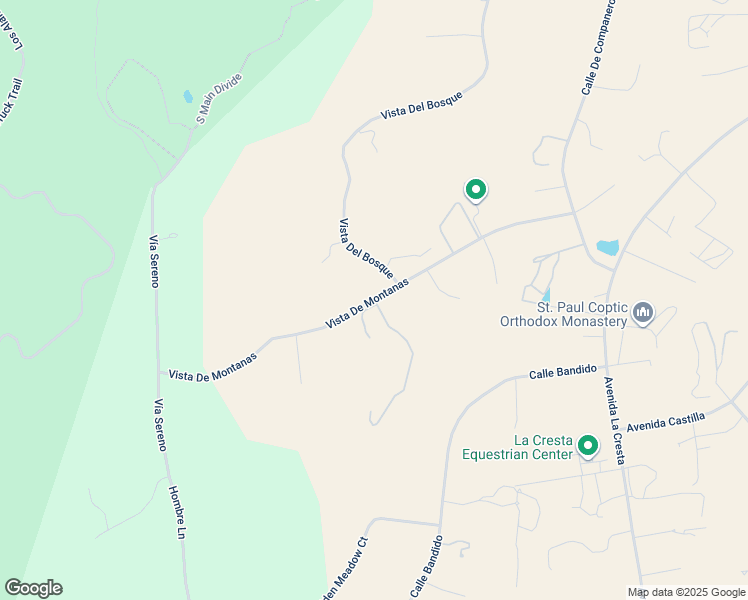 map of restaurants, bars, coffee shops, grocery stores, and more near Vista De Montanas in Riverside County