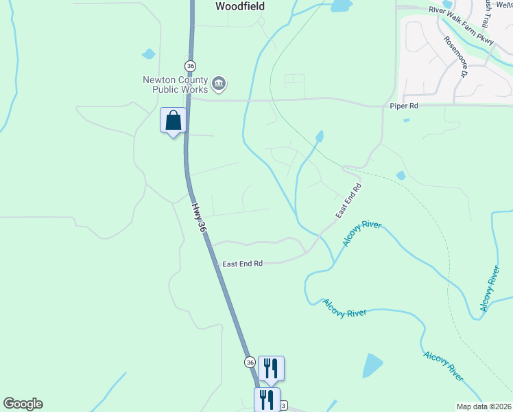 map of restaurants, bars, coffee shops, grocery stores, and more near 95 High Ridge Road in Covington