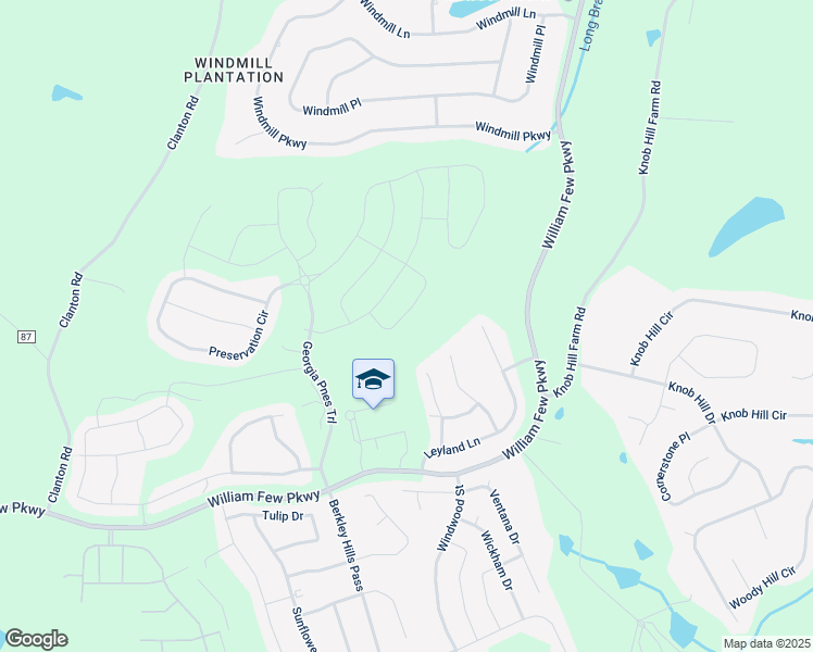 map of restaurants, bars, coffee shops, grocery stores, and more near 819 Lost Grove Trail in Evans