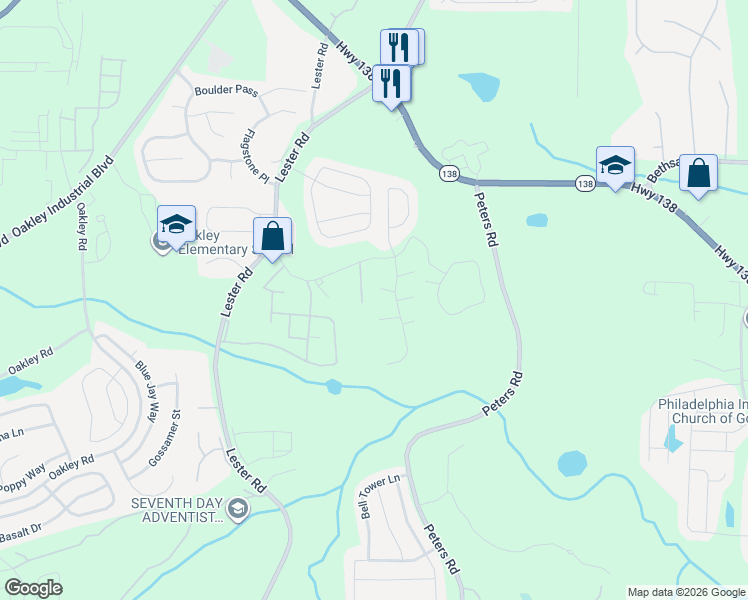 map of restaurants, bars, coffee shops, grocery stores, and more near 4514 Gideon's Trce in Union City