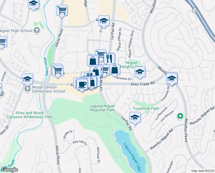 map of restaurants, bars, coffee shops, grocery stores, and more near 24141 Oleander Way in Laguna Beach