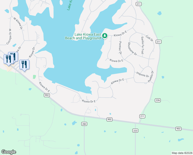 map of restaurants, bars, coffee shops, grocery stores, and more near 107 Mohawk Cove in Gainesville