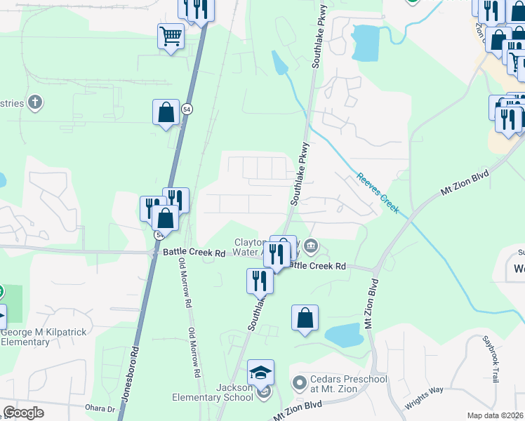 map of restaurants, bars, coffee shops, grocery stores, and more near in Jonesboro