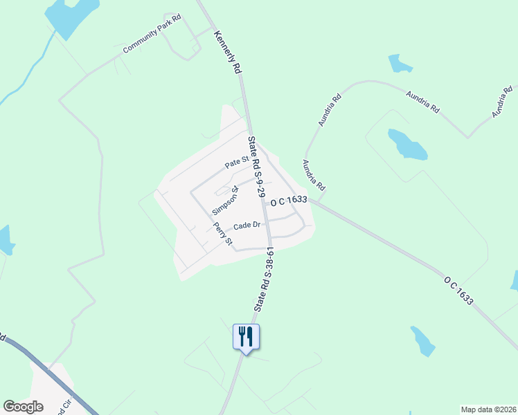 map of restaurants, bars, coffee shops, grocery stores, and more near 102 Cade Drive in Orangeburg