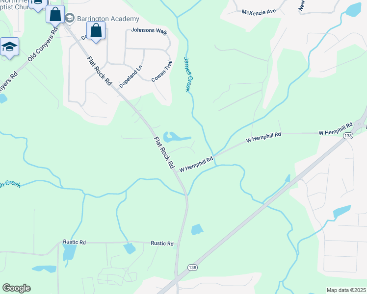 map of restaurants, bars, coffee shops, grocery stores, and more near 218 Summerford Place in Stockbridge