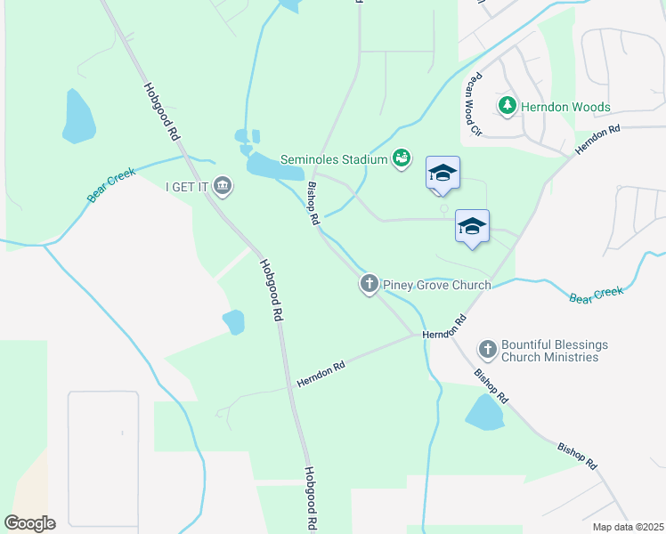 map of restaurants, bars, coffee shops, grocery stores, and more near 7505 Bishop Road in Fairburn