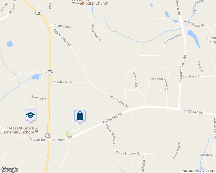 map of restaurants, bars, coffee shops, grocery stores, and more near 154 Asa Mosley Road in McDonough