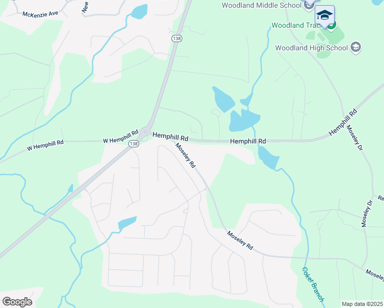 map of restaurants, bars, coffee shops, grocery stores, and more near 1170 Moseley Road in Stockbridge