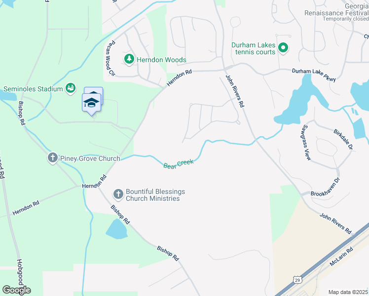 map of restaurants, bars, coffee shops, grocery stores, and more near 70 Somerset Hills in Fairburn