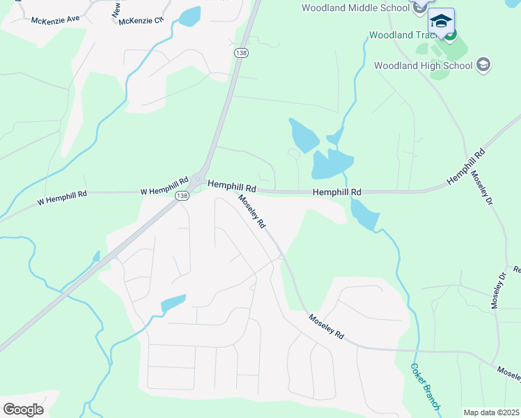 map of restaurants, bars, coffee shops, grocery stores, and more near 1170 Moseley Road in Stockbridge
