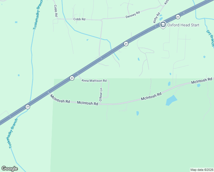 map of restaurants, bars, coffee shops, grocery stores, and more near 315 Anna Mattison Drive in Oxford
