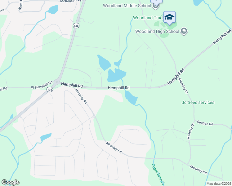 map of restaurants, bars, coffee shops, grocery stores, and more near 691-875 Hemphill Road in Stockbridge