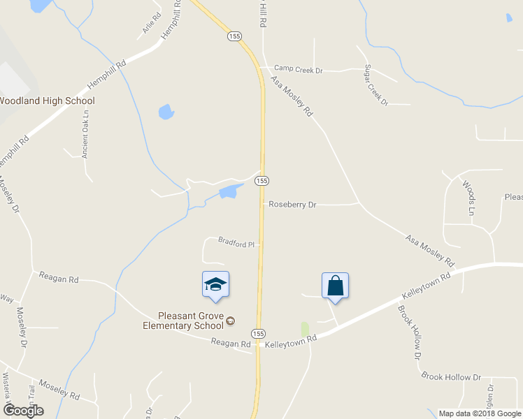 map of restaurants, bars, coffee shops, grocery stores, and more near 3801 Georgia 155 North in Stockbridge