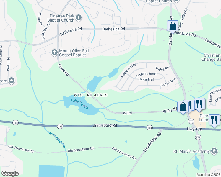 map of restaurants, bars, coffee shops, grocery stores, and more near 2515 Garnet Avenue in Riverdale