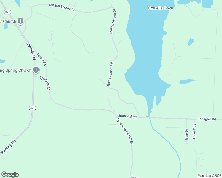 map of restaurants, bars, coffee shops, grocery stores, and more near 1685 Shelton Shores Drive in Talladega