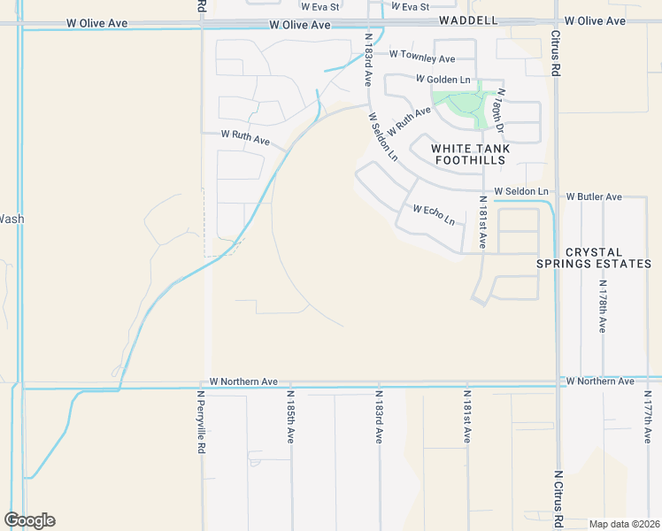 map of restaurants, bars, coffee shops, grocery stores, and more near 18345 West Laurie Lane in Maricopa County