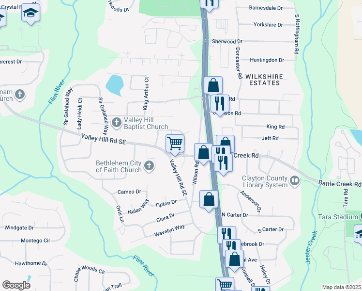 map of restaurants, bars, coffee shops, grocery stores, and more near 559 Autumn Drive in Riverdale