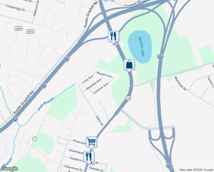 map of restaurants, bars, coffee shops, grocery stores, and more near 519 County Highway 2034 in Belvedere