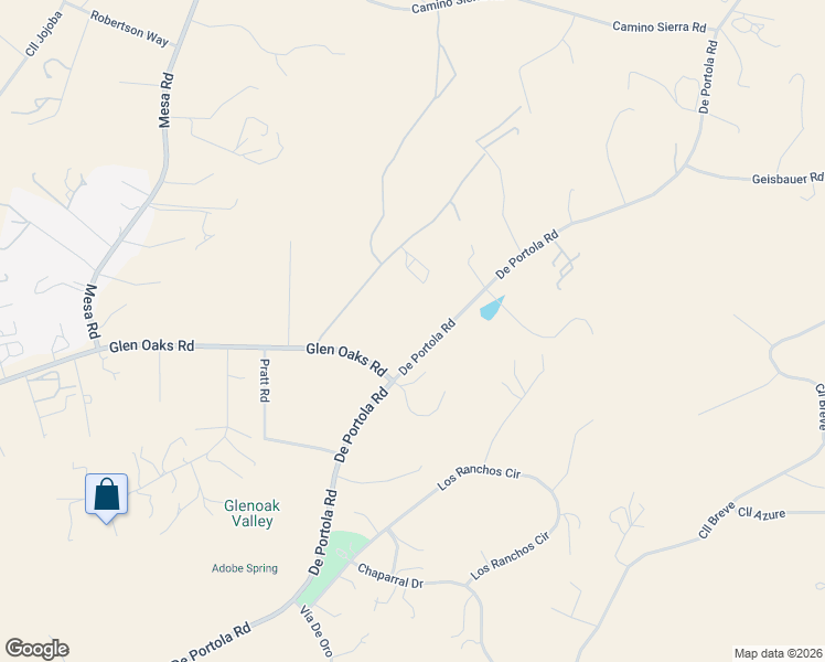 map of restaurants, bars, coffee shops, grocery stores, and more near 41280 De Portola Road in Temecula