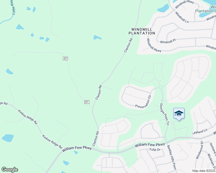 map of restaurants, bars, coffee shops, grocery stores, and more near 5203 Thurmond Drive in Evans