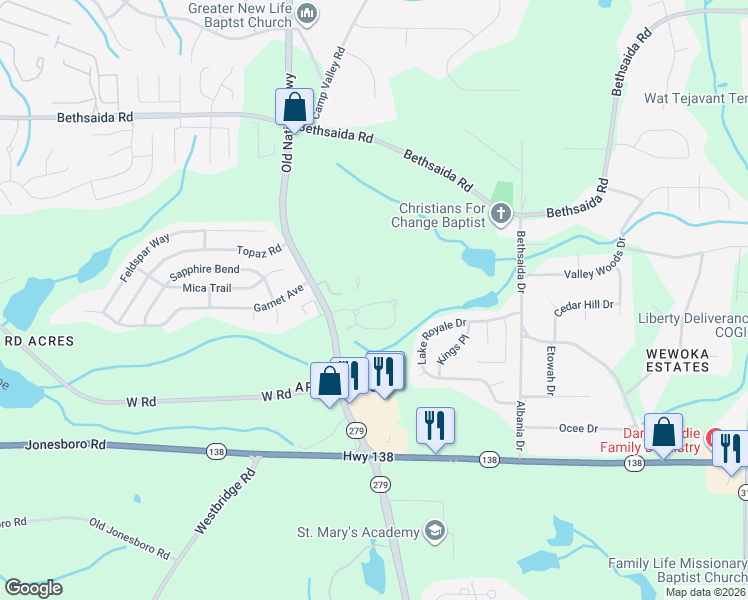 map of restaurants, bars, coffee shops, grocery stores, and more near 2200 Addison Park in Riverdale