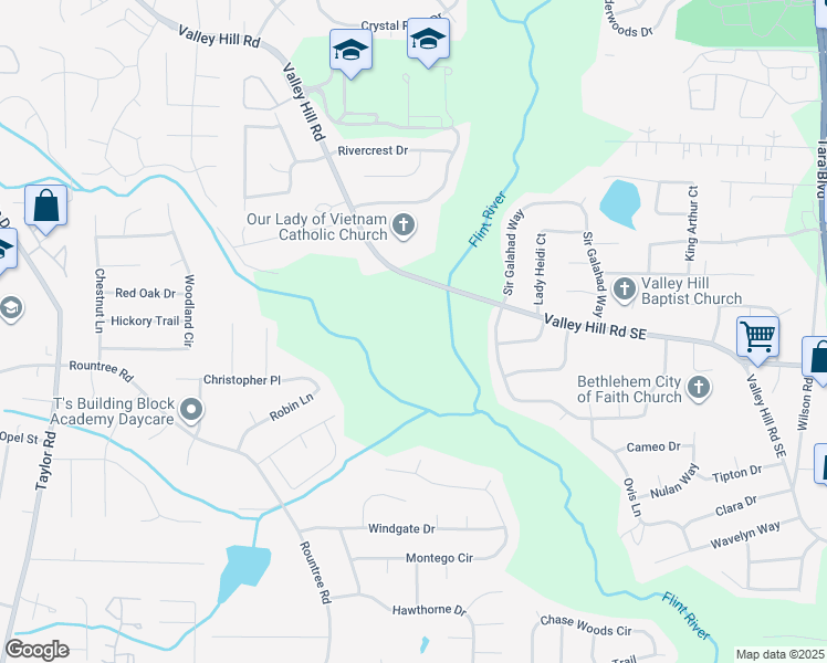 map of restaurants, bars, coffee shops, grocery stores, and more near 100 Valley Hill Road in Riverdale