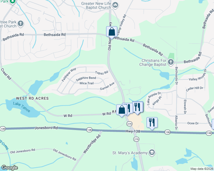 map of restaurants, bars, coffee shops, grocery stores, and more near 2378 Garnet Avenue in Riverdale