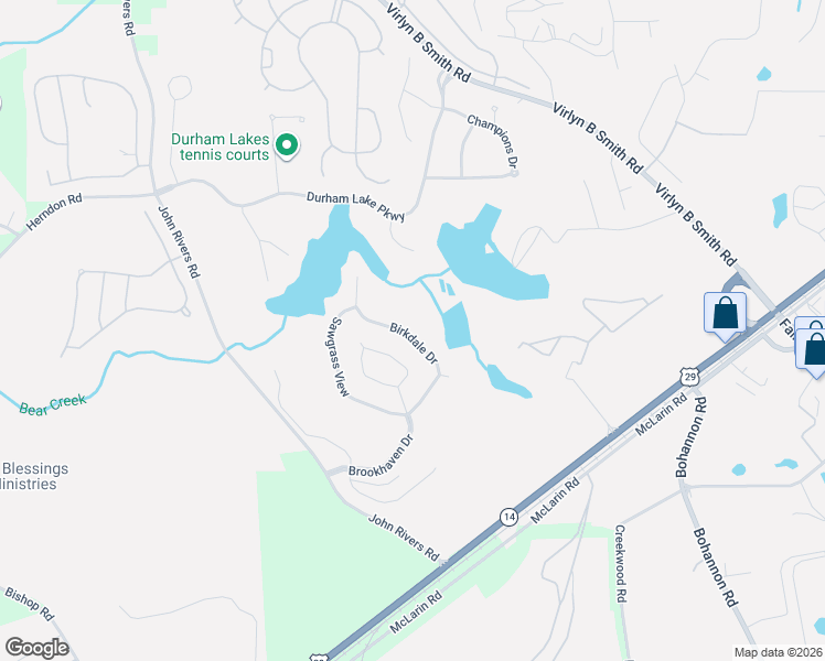 map of restaurants, bars, coffee shops, grocery stores, and more near 615 Birkdale Drive in Fairburn