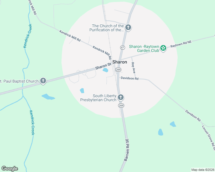 map of restaurants, bars, coffee shops, grocery stores, and more near 134 Sharon Street in Sharon