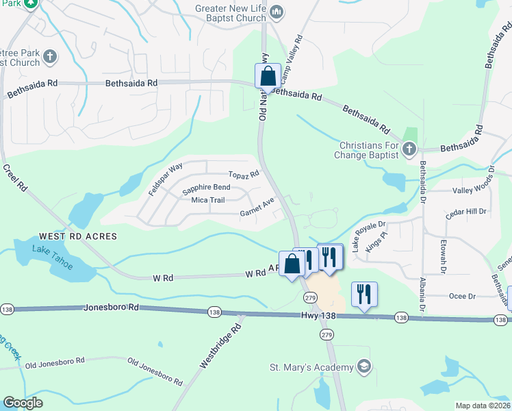 map of restaurants, bars, coffee shops, grocery stores, and more near 2367 Garnet Avenue in Riverdale