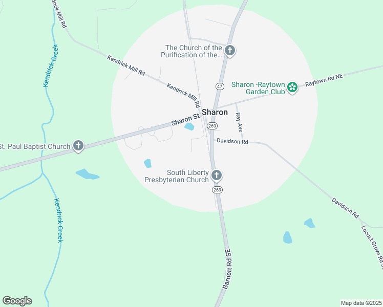 map of restaurants, bars, coffee shops, grocery stores, and more near 134 Sharon Street in Sharon