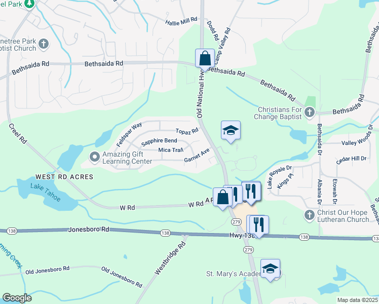 map of restaurants, bars, coffee shops, grocery stores, and more near 2378 Garnet Avenue in Riverdale