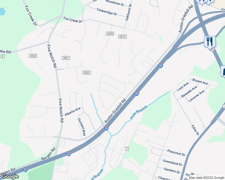 map of restaurants, bars, coffee shops, grocery stores, and more near Kingburgh Lane in North Augusta