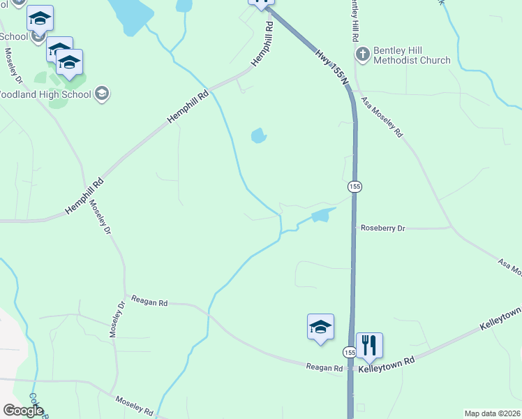 map of restaurants, bars, coffee shops, grocery stores, and more near 3913 Georgia 155 North in Stockbridge