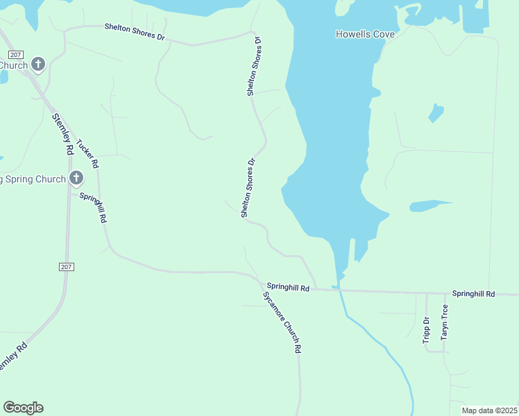 map of restaurants, bars, coffee shops, grocery stores, and more near 1685 Shelton Shores Drive in Talladega