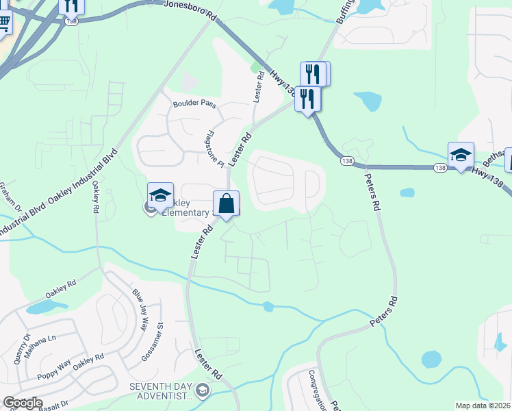map of restaurants, bars, coffee shops, grocery stores, and more near 6300 Hickory Lane Circle in Union City