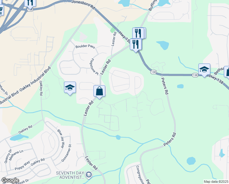 map of restaurants, bars, coffee shops, grocery stores, and more near 6401 Walnut Way in Union City
