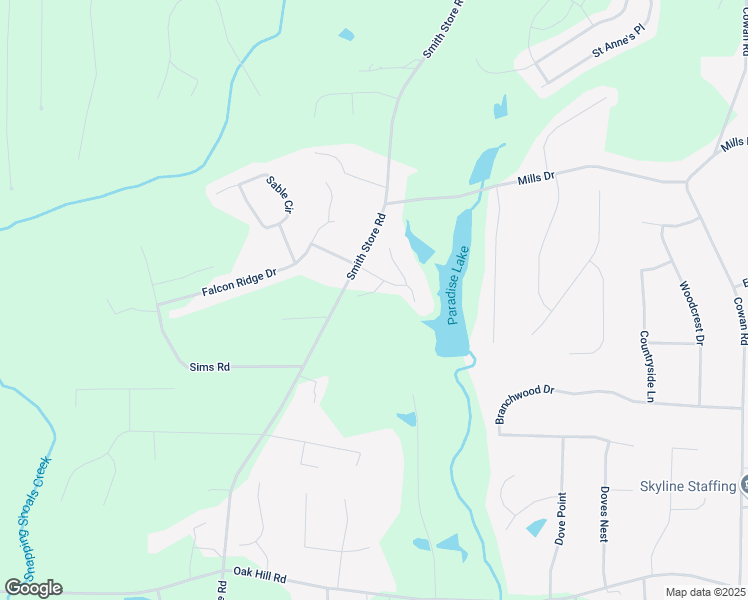 map of restaurants, bars, coffee shops, grocery stores, and more near 25 Lake Charles Court in Covington