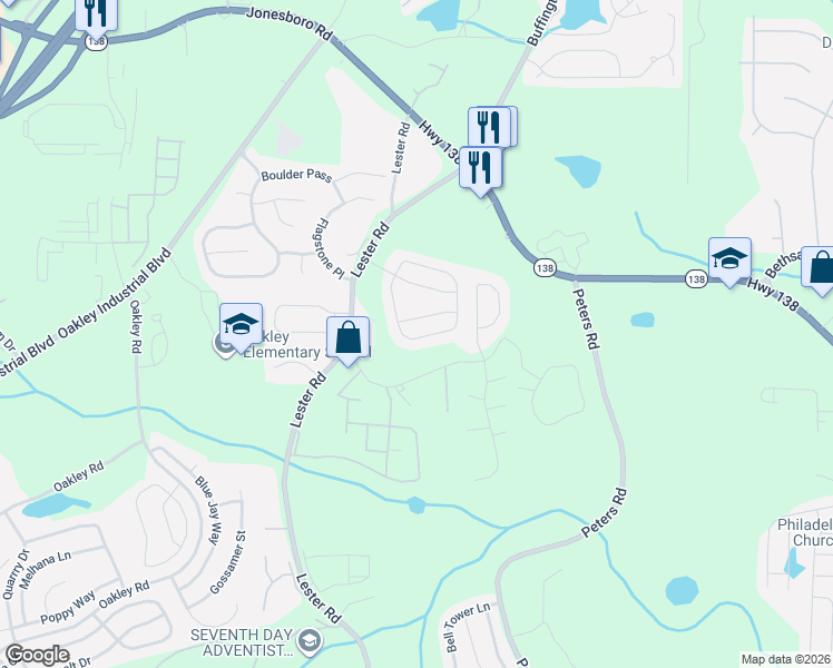 map of restaurants, bars, coffee shops, grocery stores, and more near 6401 Walnut Way in Union City